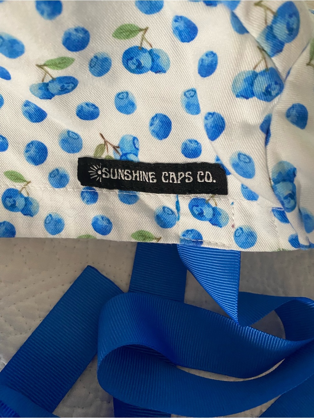 Sunshine Caps Co Euro Surgical Style Scrub Cap Blueberry Print - Picture 2 of 7